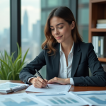 Finance : Quels sont les actifs à connaître en détail ? Femme d affaires en costume dans un bureau moderne