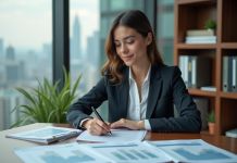 Finance : Quels sont les actifs à connaître en détail ? Femme d affaires en costume dans un bureau moderne
