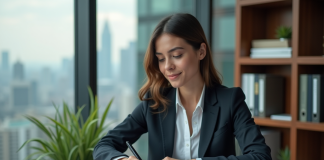 Finance : Quels sont les actifs à connaître en détail ? Femme d affaires en costume dans un bureau moderne