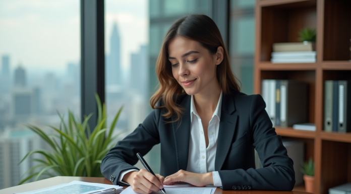 Finance : Quels sont les actifs à connaître en détail ? Femme d affaires en costume dans un bureau moderne