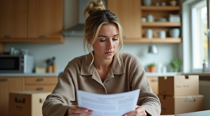 Vendre ma maison avant 5 ans : contraintes et solutions pour la revente rapide Femme examinant des documents immobiliers à la maison