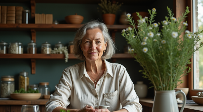 Médecine par les plantes : quel est son nom et ses bienfaits ? Femme préparant une infusion aux herbes dans une cuisine chaleureuse