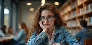 Prêt étudiant : quel est le montant maximum ? Conseils et astuces Jeune femme en bibliothèque étudiant ses prêts étudiants