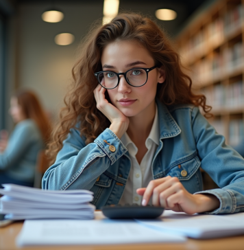 Prêt étudiant : quel est le montant maximum ? Conseils et astuces Jeune femme en bibliothèque étudiant ses prêts étudiants